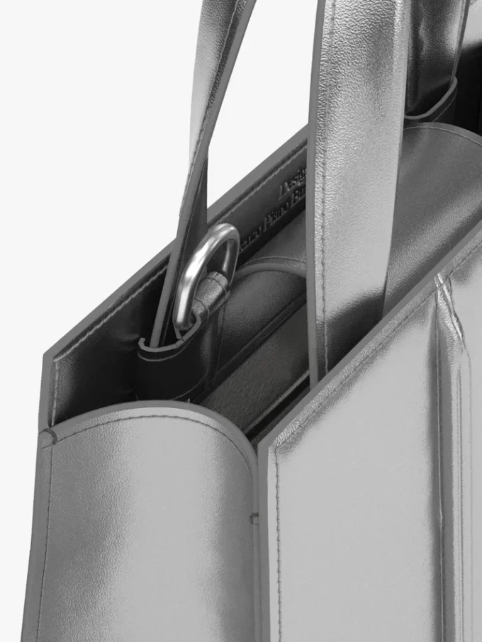 Geantă Max Mara Whitney 2 – nano, argintiu Geantă Max Mara Whitney 2 – nano, argintiu