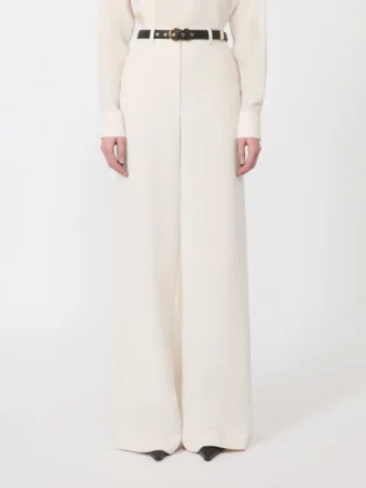 Pantaloni din cady, bej