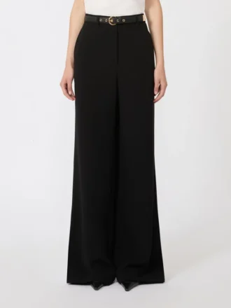 Pantaloni din cady, negri