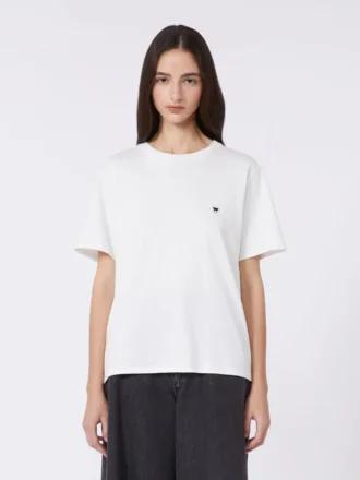 Tricou basic din bumbac, alb optic
