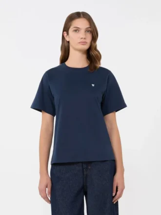 Tricou basic din bumbac, albastru închis