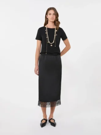 Tricou basic din bumbac jersey, negru