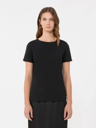 Tricou basic din bumbac jersey, negru