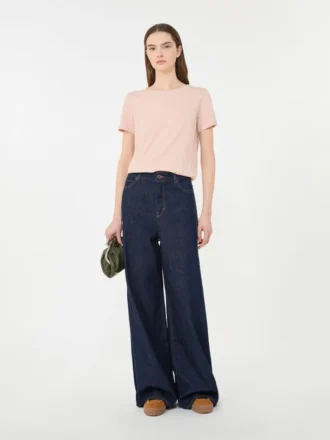 Tricou basic din jersey de bumbac, roz