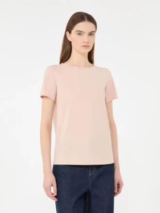 Tricou basic din jersey de bumbac, roz